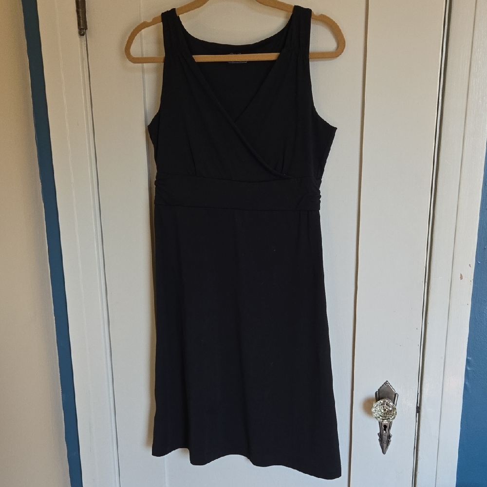 Eddie Bauer Classic Black Midi Dress